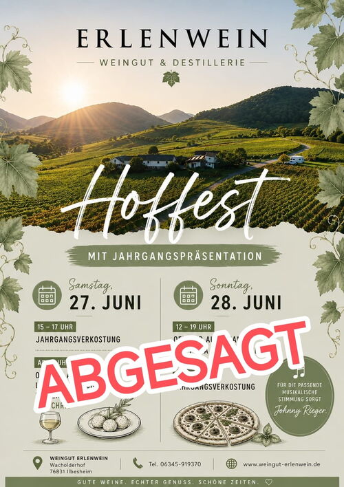 Hoffest 27. / 28. Juni 2026 ist abgesagt